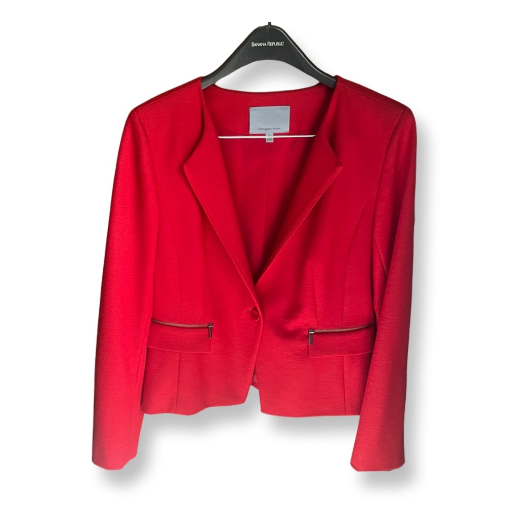 classiques entier red wool blend blazer 14